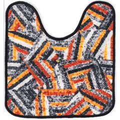 Килимок Таба туалетнік 57х60 сіро-помаранчевий