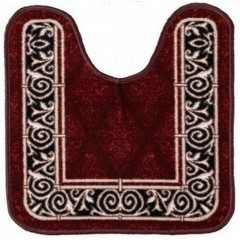 Килимок Таба туалетнік 57х60 бордовий кант