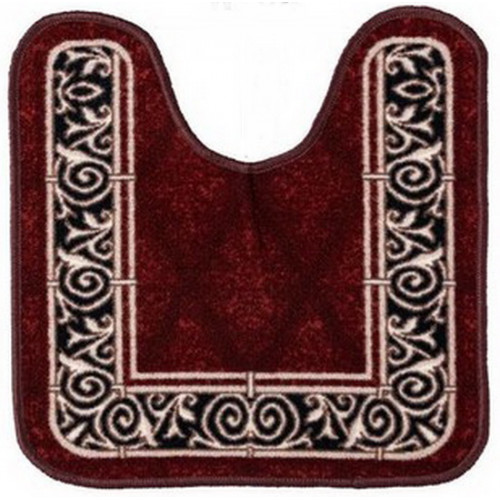 Коврик Таба туалетник 57х60 бордовый кант 