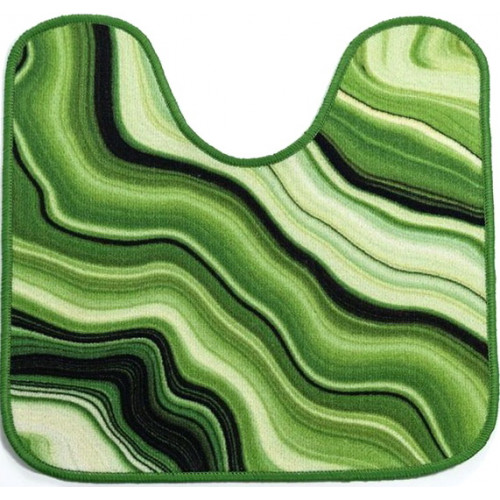 Коврик Таба туалетник 57х60 зеленый+черный малахит