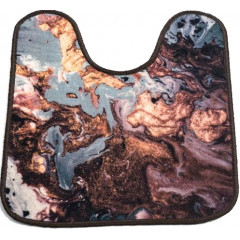 Коврик Таба туалетник 57х60 черный мрамор