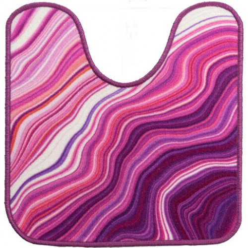 Коврик Таба туалетник 57х60 фиолетово-розовые волны