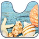 Коврик Таба туалетник 57х60 Ракушки на голубом