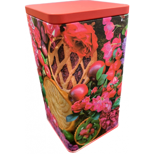 Банка для сыпучих GAM-001 металл с рисунком 95х95х170мм