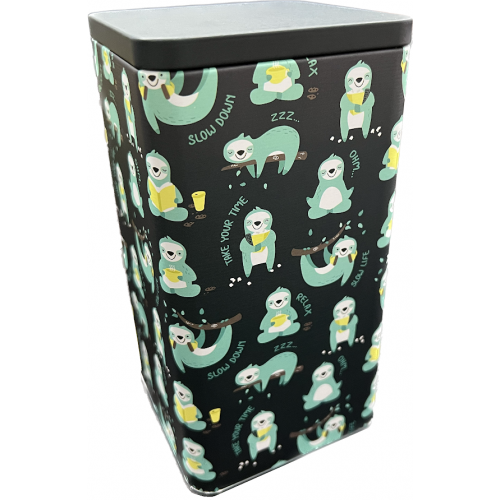 Банка для сыпучих GAM-001 металл с рисунком 95х95х170мм