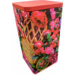 Банка для сыпучих GAM-001 металл с рисунком 95х95х170мм