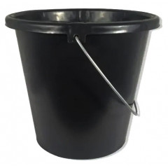 Ведро 10л ПГ-2054 2-й сорт с металлической ручкой черное