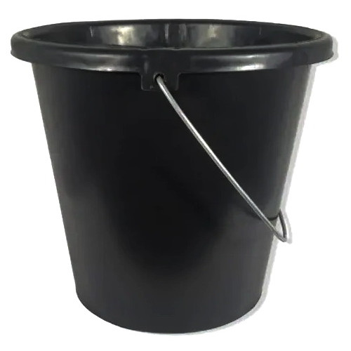 Ведро 10л ПГ-2054 2-й сорт с металлической ручкой черное