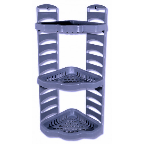 Полка Гарант угловая 3-яр ПГ-3003 сизый