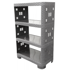 Етажерка ротанг 4 яруси ПГ-8004 графіт