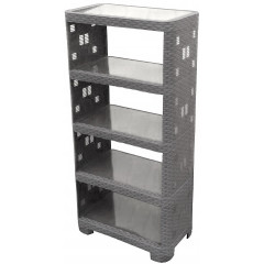 Этажерка ротанг 5 ярусов ПГ-8005 графит