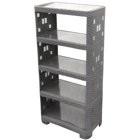 Этажерка ротанг 5 ярусов ПГ-8005 графит