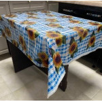 Клеенка Тонкая без основы 1,20*50м рулон Соняшник синий