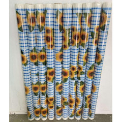 Клейонка Тонка без основи 1,20*50м рулон Соняшник синій 2