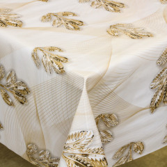 Клейонка 1,40*20м рулон фотодрук 3-х шарова 2555-1 золоті гілочки