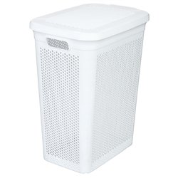 Корзина для белья TP-838 SOLARO с боковым открытием 29х41,5х51см белый