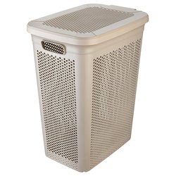 Корзина для білизни TP-838 SOLARO з бічним відкриттям 29х41,5х51см бежевий