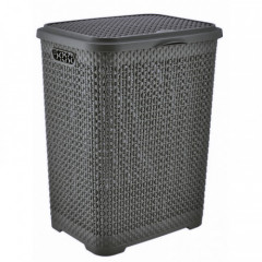 Корзина для білизни 2131 01 Pearl 55л антрацит 415x350x550