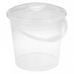 Відро 15л R прозоре з кришкою білий