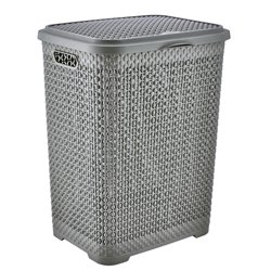 Корзина для белья 2131 01 Pearl 55л серый 415x350x550