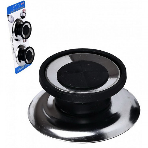 Ручки для кришок R10044 набір 2шт нерж+пластик 6х3