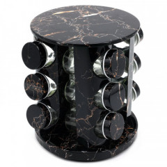 Спеції 1727 набір 12шт на підставці чорний мармур