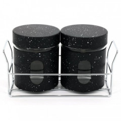 Спеції 1746 набір 2шт на підставці чорний мармур