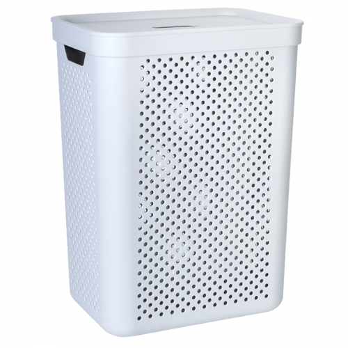 Корзина для білизни Simple 45л пряма 45976 сірий
