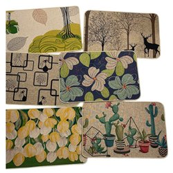 Коврик Лен 38х58 на резиновой основе