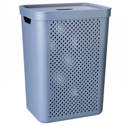 Корзина для білизни Simple 45л пряма 45983 сірий темний