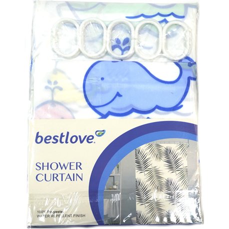 Штора H12503 в ванную 170х180см Кит маленький