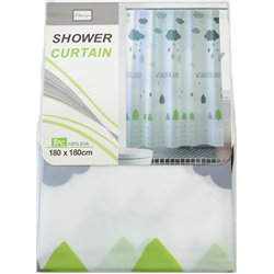 Штора 60086 силикон 180х180 Хмаринка