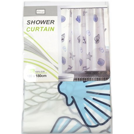 Штора 60086 силікон 180х180 Мушлі