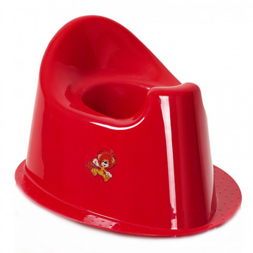 Горщик дитячий Польща овал з обідком червоний