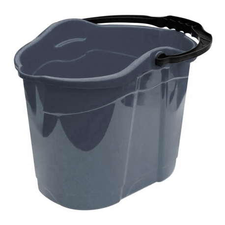 Ведро под швабру 14л овал ПГ-1088 металлик