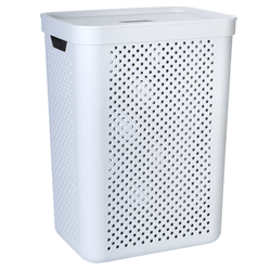 Корзина для белья Simple 45л прямая серый
