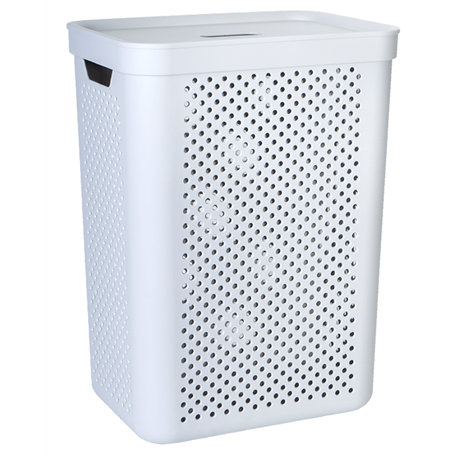 Корзина для білизни Simple 45л пряма сірий