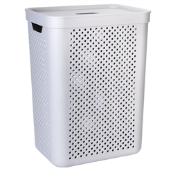 Корзина для белья Simple 45л прямая какао