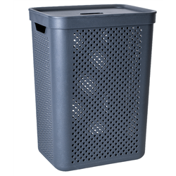 Корзина для білизни Simple 45л пряма граніт
