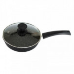 Сковорода алюмінієва антипригарна AS40223 зі скляною кришкою 22х5