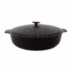 Сковорода алюмінієва AD41321 антипригарна з двома ручками з кришкою 32х8