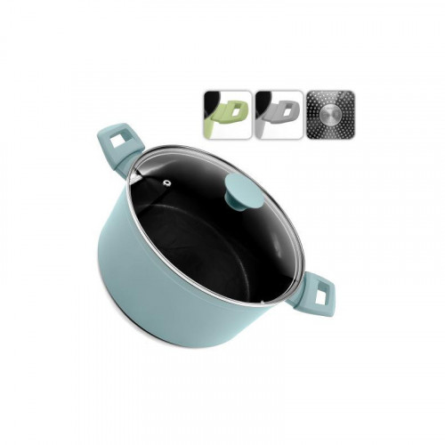 Каструля 10372-22 лита мармур Megastone 22х10