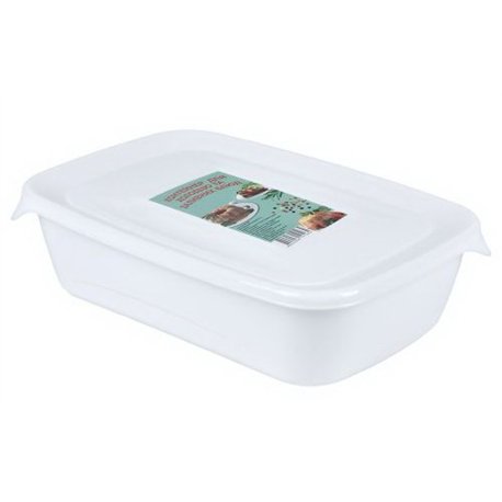 Контейнер для холодцю 1,0л прямокутний ПБ-284 22,5х15х5,5см білий