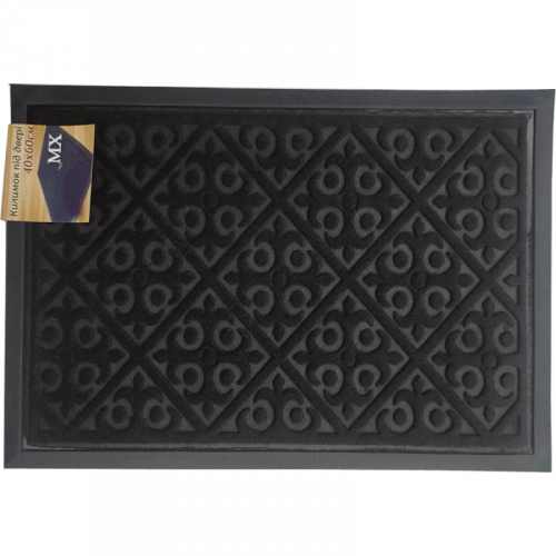 Килимок з кантом однотонний 45x75 прямокутний чорний