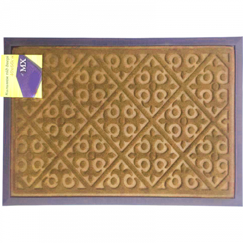 Килимок з кантом однотонний 45x75 прямокутний бежевий