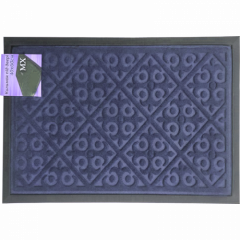 Килимок з кантом однотонний 45x75 прямокутний сизий