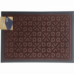 Килимок з кантом однотонний 40х60 прямокутний коричневий