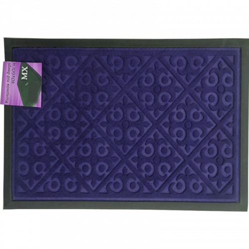 Килимок з кантом однотонний 40х60 прямокутний синій