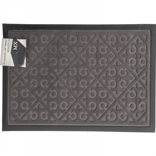 Килимок з кантом однотонний 40х60 прямокутний сірий