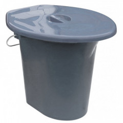 Відро-туалет з металевою ручкою ПГ-3000 сірий